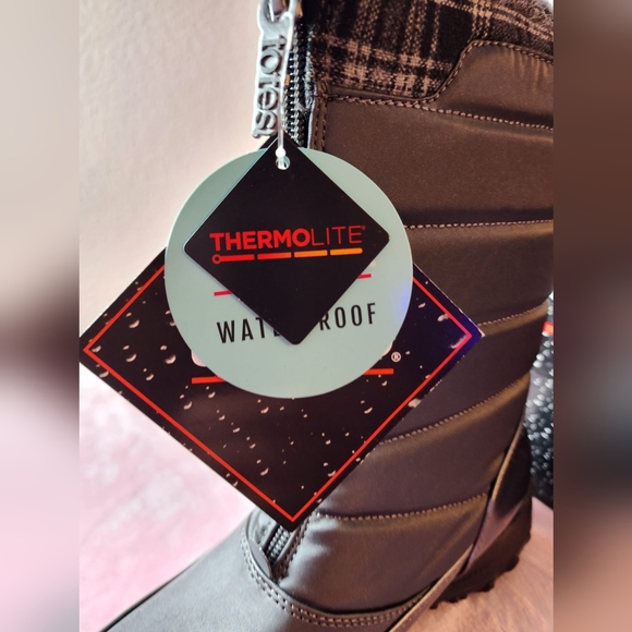 totes Lexi Women's Waterproof Snow Boots Pewter Size 7 - Picture 8 of 14